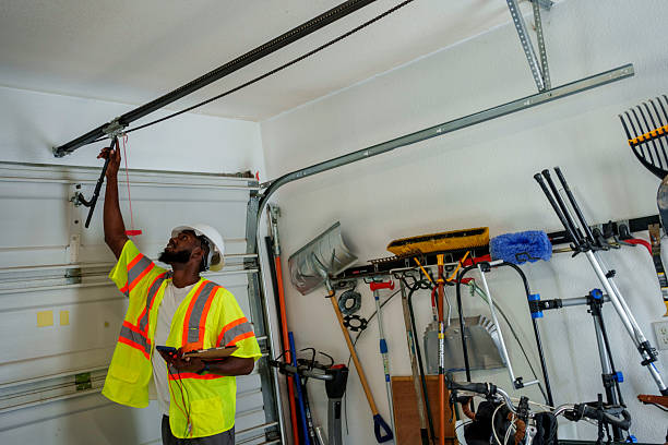 Professional Garage Door Panel Replacement technician working in Lowell, OR